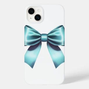 Coque Case-Mate iPhone Ruban élégant et girly Bleu Turquoise