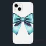 Coque Case-Mate iPhone Ruban Élégant pour fille Turquoise Blue Bow<br><div class="desc">Coque de téléphone personnalisée</div>