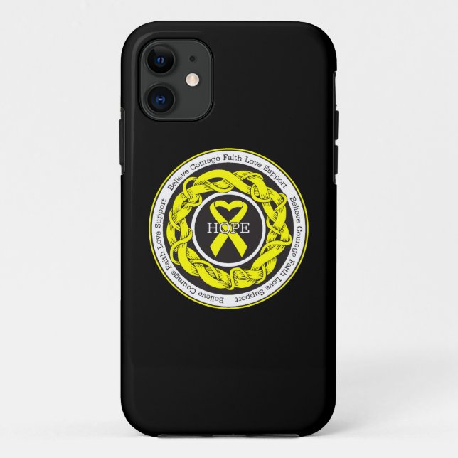 Coques Case-Mate iPhone Ruban entrelacé par espoir de prévention de (Dos)