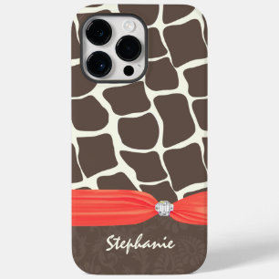 Coques Pour iPhone Ruban imprimé Motif Giraffe et strass