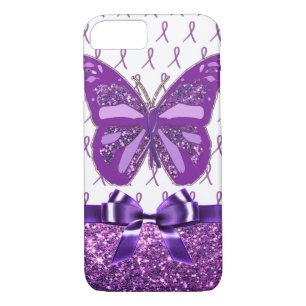 Coque Case-Mate Pour iPhone Ruban pourpre de papillon de conscience de