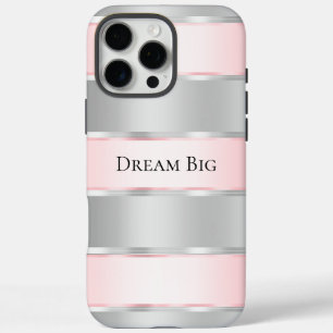 Coque iPhone 16 Pro Max Ruban rose brillant Silver