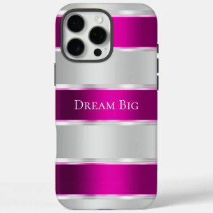 Coque iPhone 16 Pro Max Ruban rose chic Glam Lver