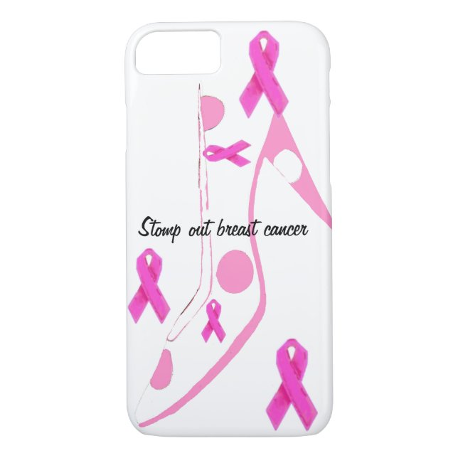 Coques Case-Mate iPhone Ruban rose de cancer du sein (Dos)