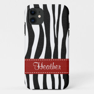 Coque Case-Mate Pour iPhone Ruban rouge à impression Zebra