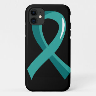 Etui iPhone Case-Mate Ruban turquoise 3 de Cancer ovarien