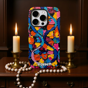 Coque iPhone 16 Pro Rubans Abstraits dynamiques