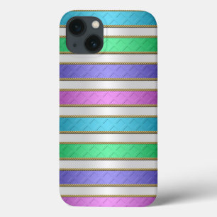 Case-Mate iPhone Case Rubans rayures multicolores rose bleu sarcelle vio