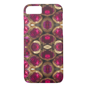 Etui iPhone Case-Mate Ruby Red Pink Gold Gemstone Motif Élégant Chic