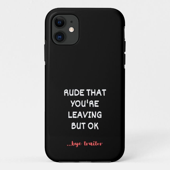 Coques Case-Mate iPhone Rude Que tu pars, mais d'accord (Dos)