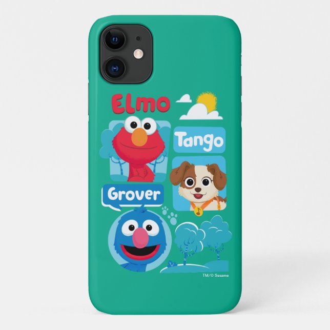 Coques Case-Mate iPhone Rue Sésame | Graphisme du parc d'Elmo, Tango et Gr (Dos)