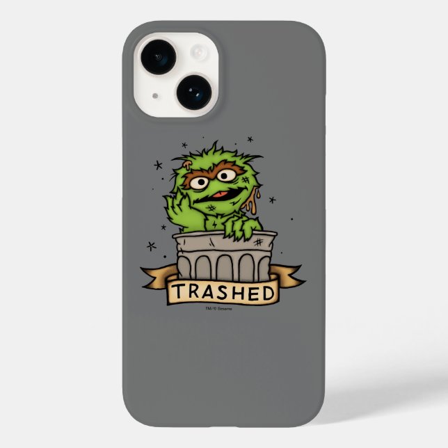 Coques Case-Mate iPhone Rue Sésame | Oscar the Grouch Trashed (Verso)