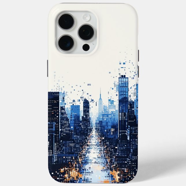 Coques Case-Mate iPhone Rue urbaine moderne bleue (Verso)