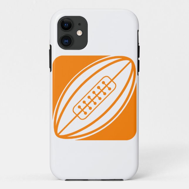 Coques Case-Mate iPhone Rugby à orange (Dos)