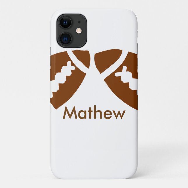 Coques Case-Mate iPhone Rugby base-ball sport ajouter nom garçons enfants  (Dos)