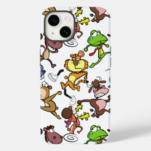 Coque Case-Mate iPhone Run 2023, Cartoons mignons tournant autour de No B