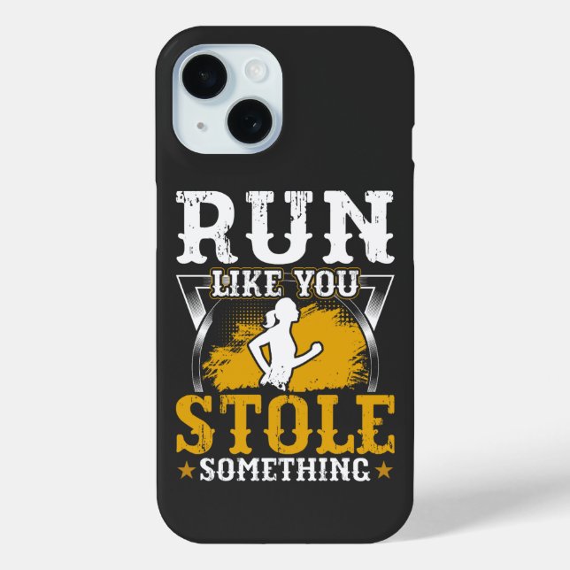 Coques Case-Mate iPhone Run Like You Stole Something Fitness Gym workout (Verso)