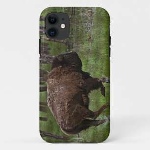 Coques Pour iPhone Running Buffalo & Forest, Bison-lover's Design