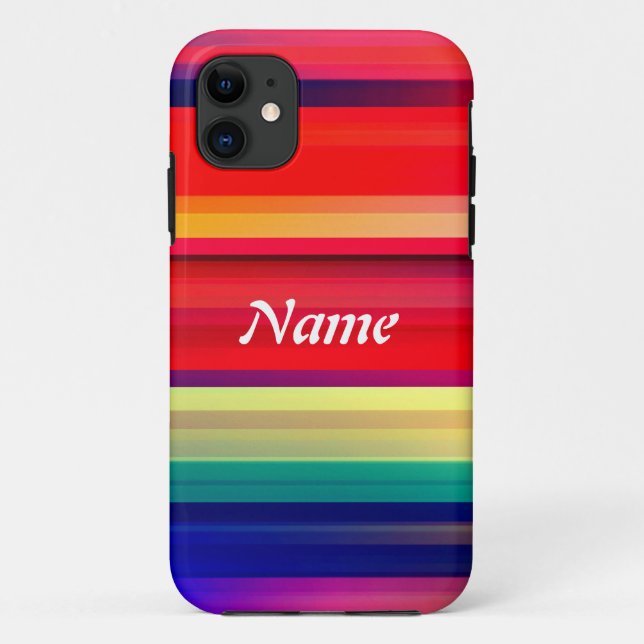 Coques Case-Mate iPhone Runway Rainbow Personnaliser le nom ou les initial (Dos)