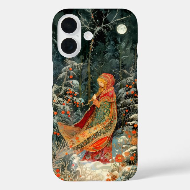 Coques Case-Mate iPhone Russe belle fille, peinture folklorique (Verso)