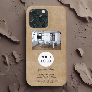 Case-Mate iPhone Case Rustic Ajouter votre logo Custom Text Company Phot