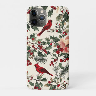 Case-Mate iPhone Case Rustic Bird et Poinsettia Motif de Noël (14)