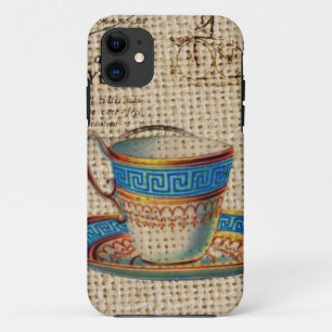 Etui iPhone Case-Mate Rustic english country tea party blue teacup