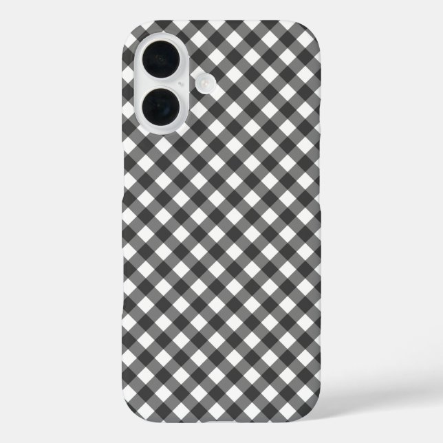 Coques Case-Mate iPhone Rustic Farmhouse Monochrome Buffalo Check Geometri (Verso)