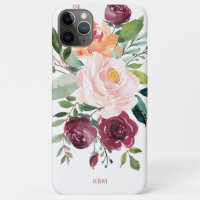 Rustic Watercolor Botanical with Monogram
