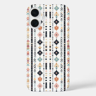 Coque Pour iPhone 16 Rustique Amérindien Ethnique Mudcloth Esthétique V