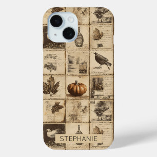 Coque Case-Mate iPhone Rustique Automne Ephemera Collage Terre chaude (