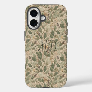 Coque Pour iPhone 16 Rustique Cottagecore Floral Botanique Vert Sauge
