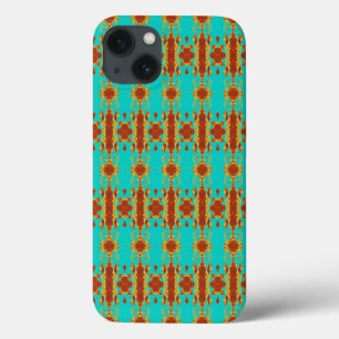 Case-Mate iPhone Case Rustique Cuivre Rouge Turquoise Vert Motif