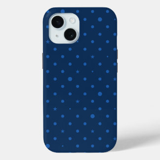 Coque Case-Mate iPhone Rustique Élégant Bleu & Étoiles Noires