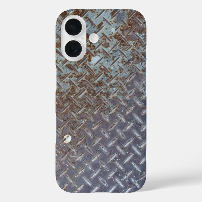Coques Case-Mate iPhone Rusty Metal Style Diamond Plate (Verso)