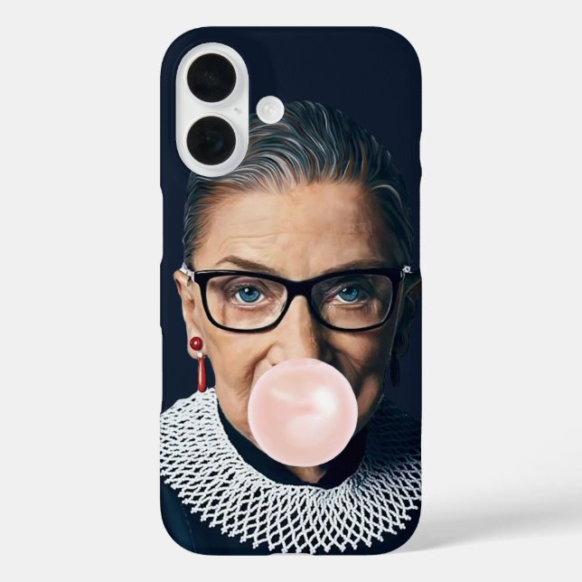Coques Case-Mate iPhone Ruth Bader Ginsburg souffler rose bulle gomme (Verso)