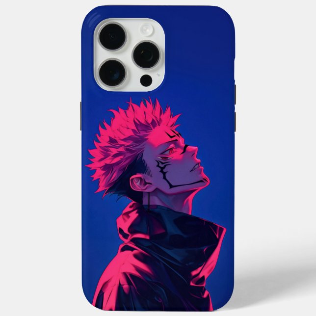 Coques Case-Mate iPhone Ryomen Sukuna Malédiction Néon (Verso)