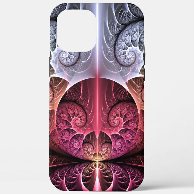 Coques Case-Mate iPhone Rythme cardiaque, art fractal de fantaisie surréal (Verso)