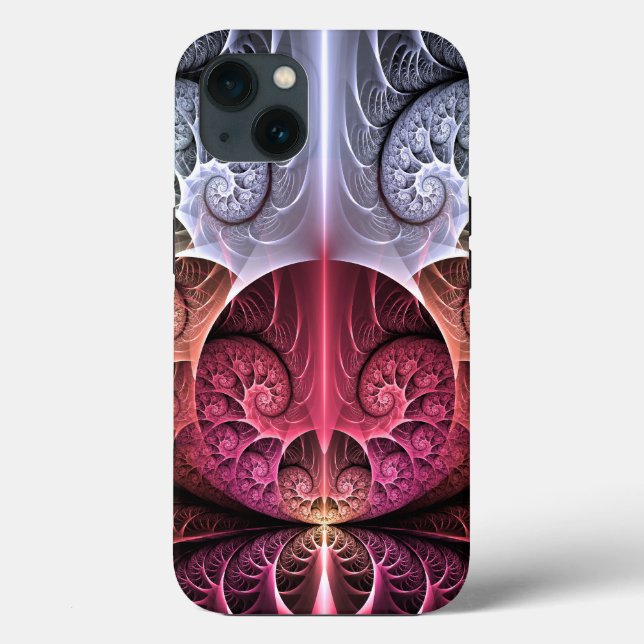 Coques Case-Mate iPhone Rythme cardiaque, art fractal de fantaisie surréal (Verso)