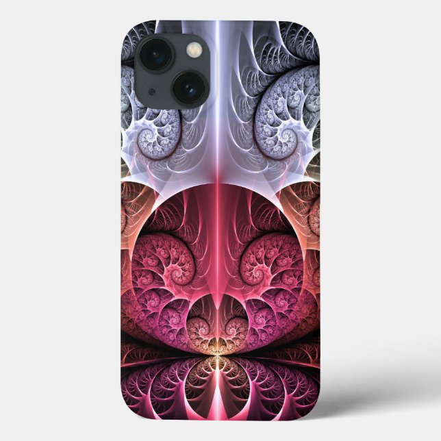 Coques Case-Mate iPhone Rythme cardiaque, art fractal de fantaisie surréal (Verso)
