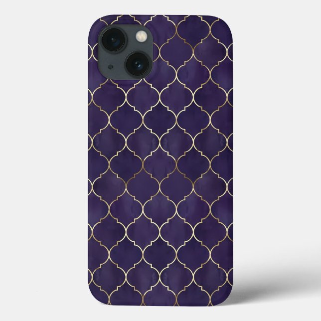 Coques Case-Mate iPhone Rythmes royaux : Géométrie marocaine violette (Verso)