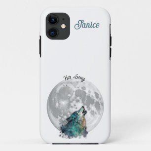 Case-Mate iPhone Case "Sa Chanson" Loup et Lune Personnalisable