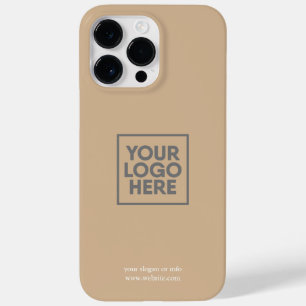 Coque Case-Mate iPhone Sable Beige Logo personnalisé Entreprise Société d