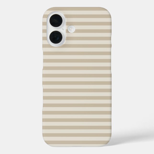 Coques Case-Mate iPhone Sable & Crème Rayures Horizontales Mignonnes (Verso)