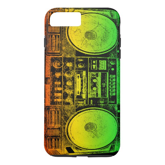 Coques Case-Mate iPhone Sableuse de ghetto de Rasta (Dos)