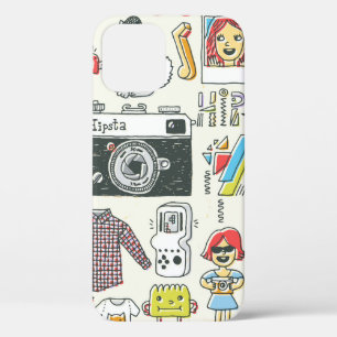 Case-Mate iPhone Case Sac de Hipster sangle dessiné à la main jeu de d