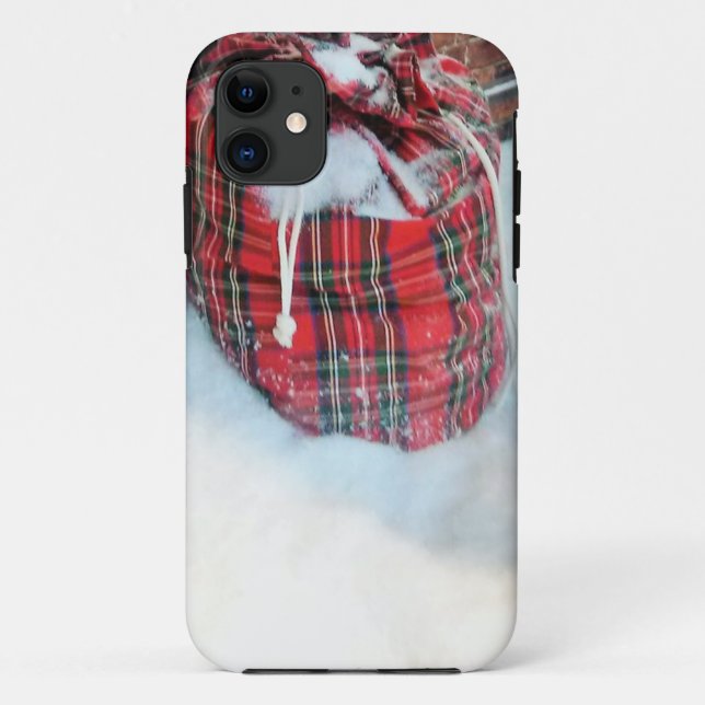 Coques Case-Mate iPhone Sac du Père Noël dans la neige (Dos)