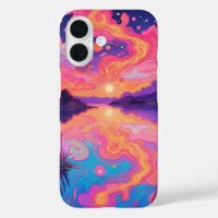 Sacoche téléphonique pastel psychédélique