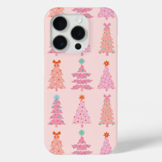 Coque Case-Mate iPhone Sacoche téléphonique Pink Vintage Christmas Trees