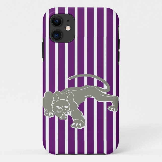 Coques Case-Mate iPhone Safari violet africain en bande avec léopard (Dos)